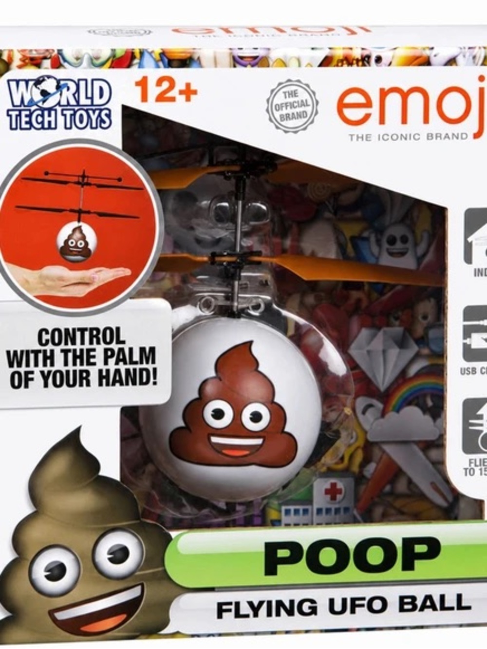 emoji Poop Flying UFO Ball - White/Brown